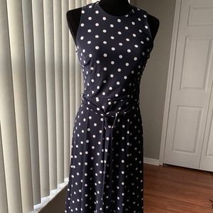 Ralph Lauren Navy/White Polka Dot Dress